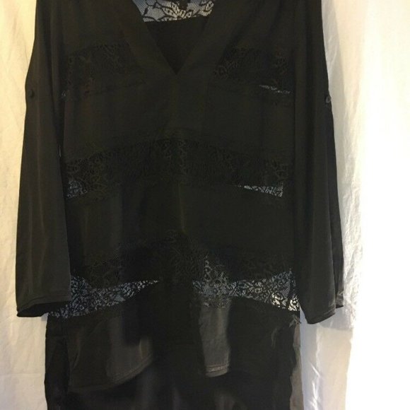 BCBG Max Azria Erid Black Lace Insert Tunic - Picture 4 of 7